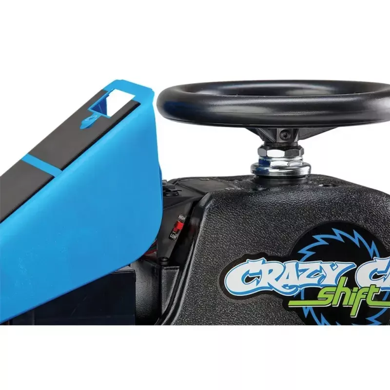 Elektrisches Drift-Kart Razor Crazy Cart Shift — Blau, 90 W Motor, 12 V Akku, bis zu 13 km/h, max. Benutzergewicht 54 kg