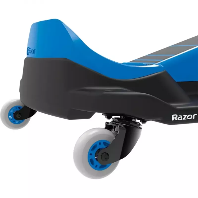 Elektrisches Drift-Kart Razor Crazy Cart Shift — Blau, 90 W Motor, 12 V Akku, bis zu 13 km/h, max. Benutzergewicht 54 kg