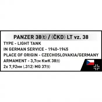 Bauset Cobi Blocks Panzer 38 VZ.38 690 Elemente – Maßstabsmodell-Bausatz