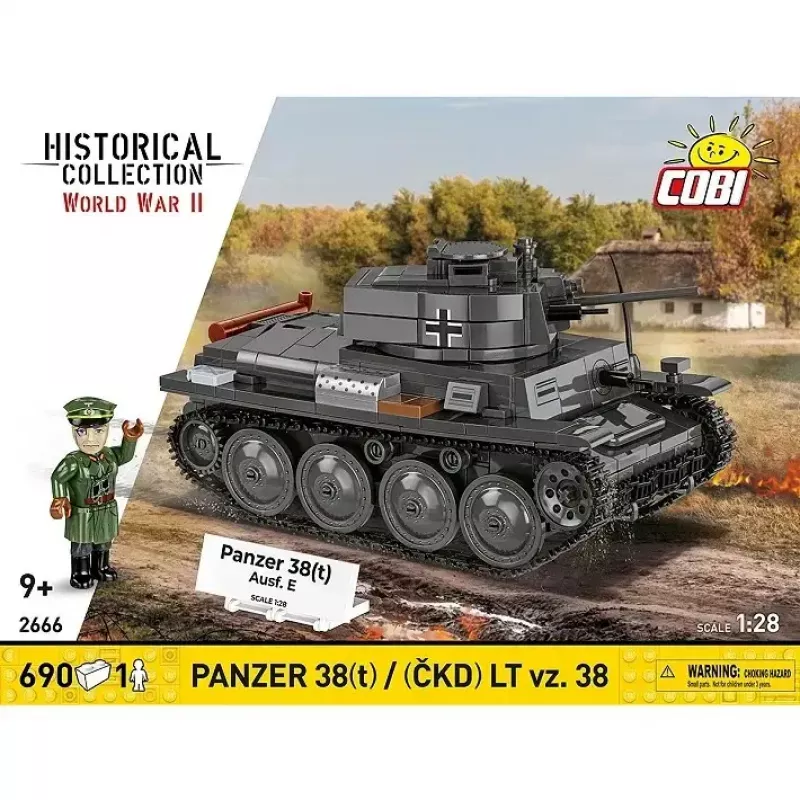 Bauset Cobi Blocks Panzer 38 VZ.38 690 Elemente – Maßstabsmodell-Bausatz