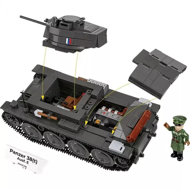 Bauset Cobi Blocks Panzer 38 VZ.38 690 Elemente – Maßstabsmodell-Bausatz