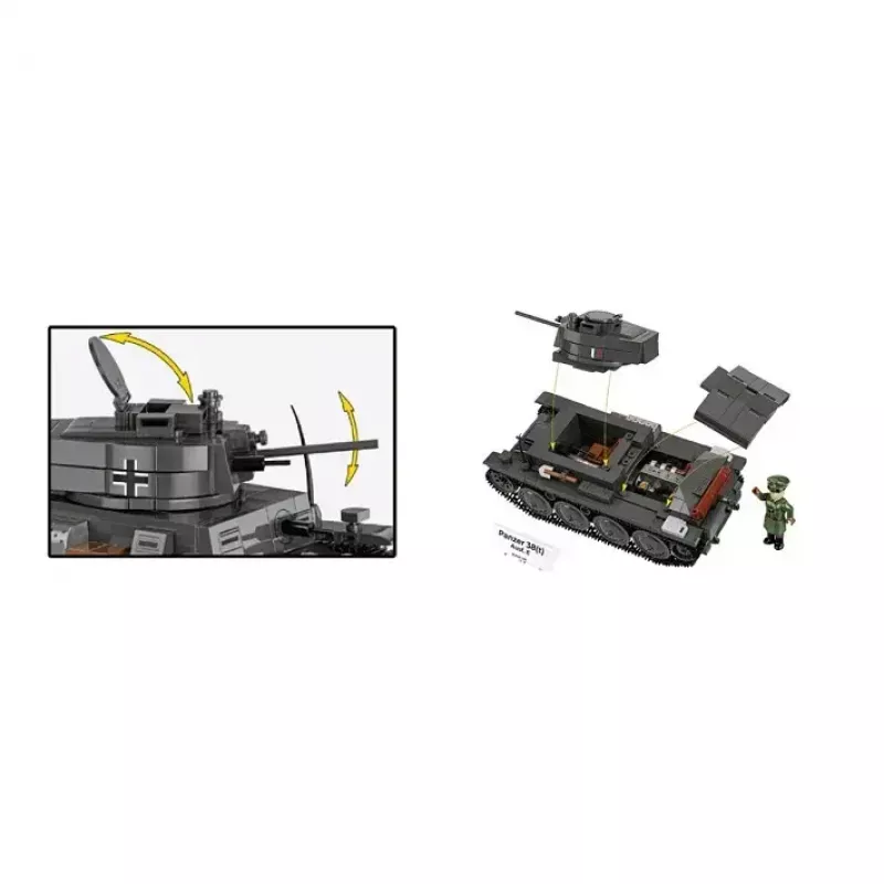 Bauset Cobi Blocks Panzer 38 VZ.38 690 Elemente – Maßstabsmodell-Bausatz