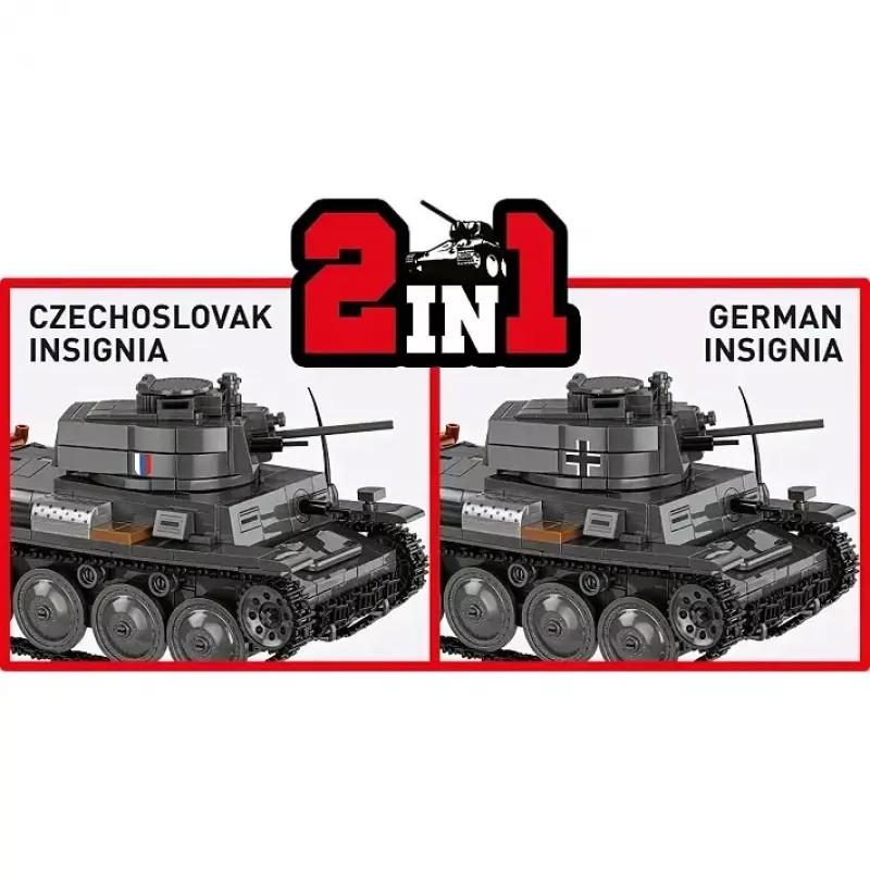Bauset Cobi Blocks Panzer 38 VZ.38 690 Elemente – Maßstabsmodell-Bausatz