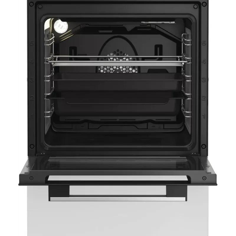 Whirlpool W5V5LCW Freistehender Herd Elektro-Kochfeld Glaskeramik Schwarz, Weiß