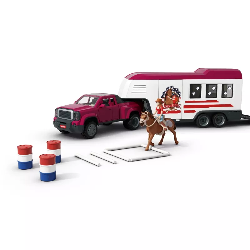 schleich Lakeside Truck mit Anhänger, Tier, Pferde, 5 Jahre, Mehrfarbig