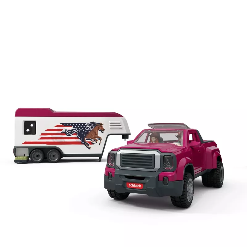 schleich Lakeside Truck mit Anhänger, Tier, Pferde, 5 Jahre, Mehrfarbig