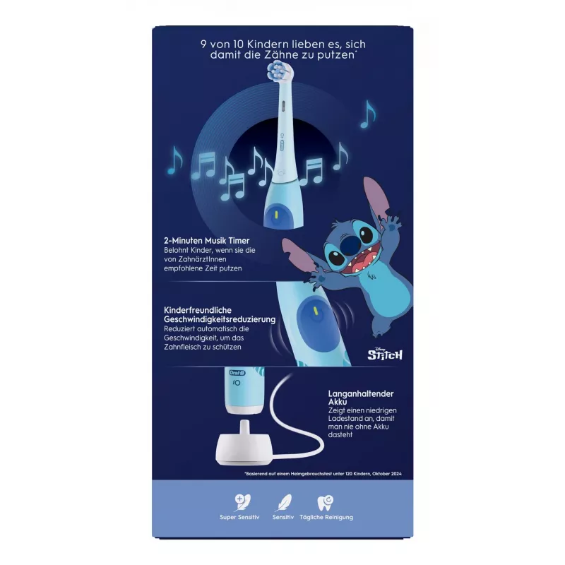 Oral-B iO Kids Stitch rotierende Kinderzahnbürste Blau