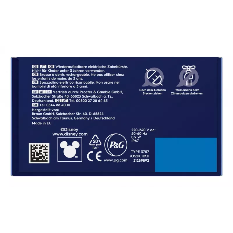 Oral-B iO Kids Stitch rotierende Kinderzahnbürste Blau