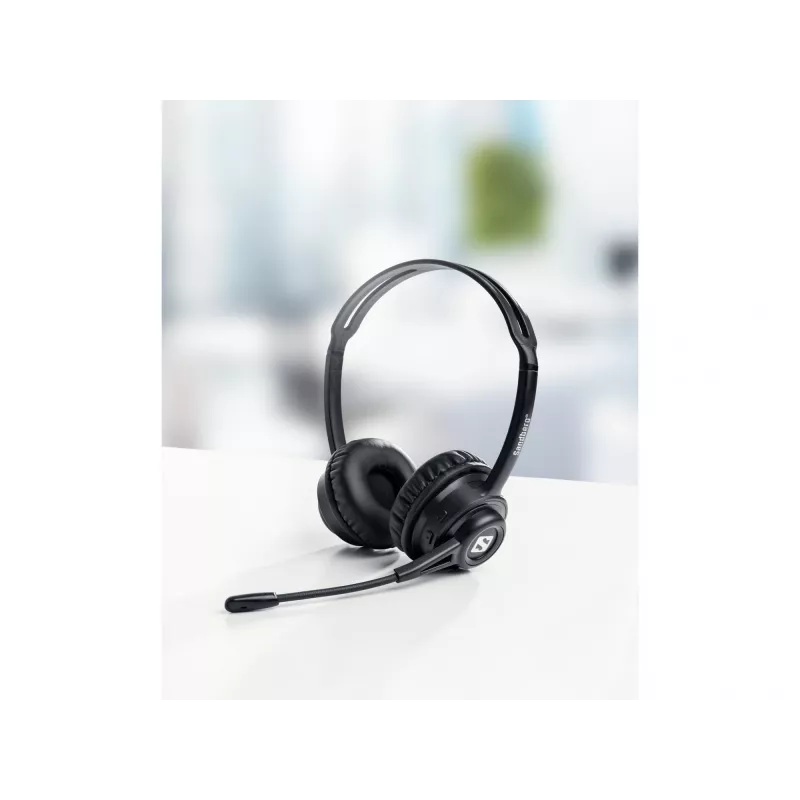 Sandberg kabelloses Headset ANC+ENC, Kabellos, Musik/Alltag, 20–20000 Hz, 230 g, Headset, Schwarz