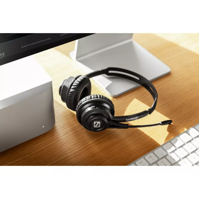 Sandberg kabelloses Headset ANC+ENC, Kabellos, Musik/Alltag, 20–20000 Hz, 230 g, Headset, Schwarz