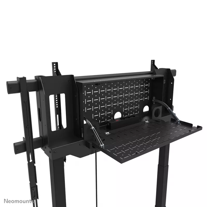 TV-Wagen Neomounts FL55-975BL1 motorisiert für 75–115 Zoll Bildschirme, Stahl, schwarz, max. 160 kg, Höhe 2154 mm