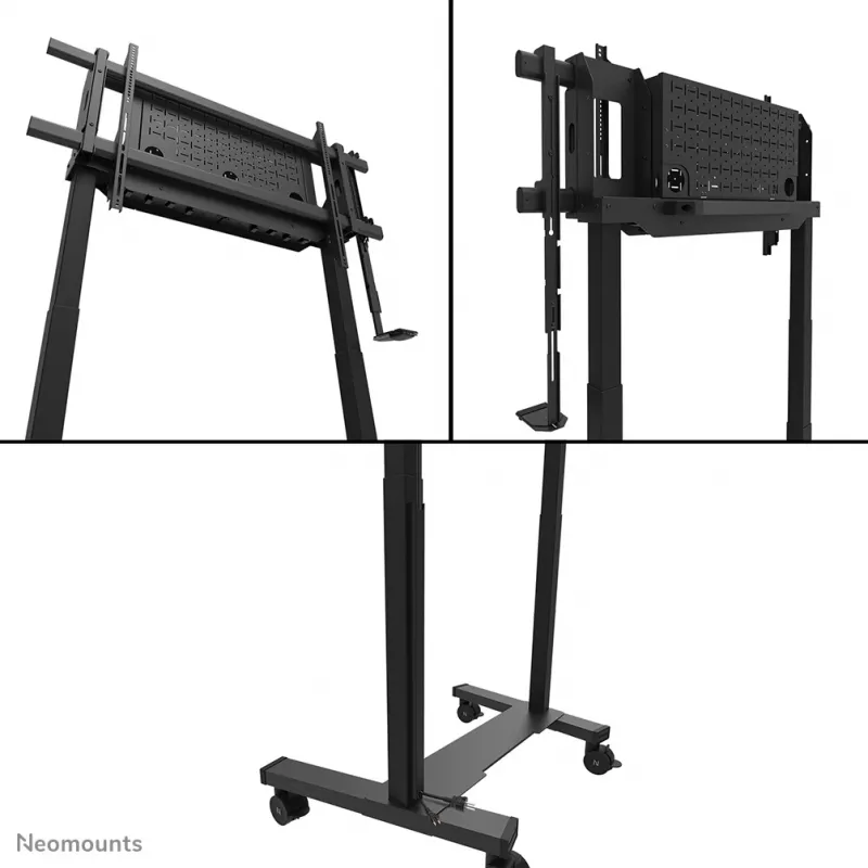 TV-Wagen Neomounts FL55-975BL1 motorisiert für 75–115 Zoll Bildschirme, Stahl, schwarz, max. 160 kg, Höhe 2154 mm