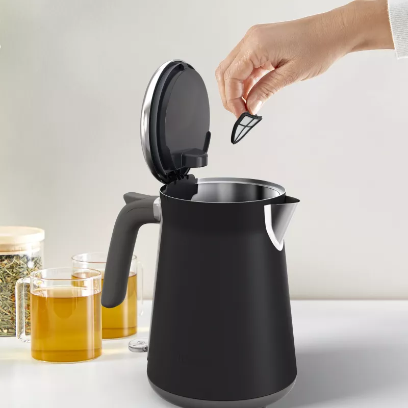 Wasserkocher Tefal KI6668E0 — 1,7 l, 2400 W, Edelstahlgehäuse, schwarz