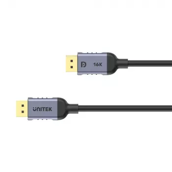 DisplayPort-Kabel Unitek C1626GY01-3M 3 m, DisplayPort 2.1 Stecker–Stecker, 80 Gbit/s, HDR, HDCP 2.2, Goldkontakte