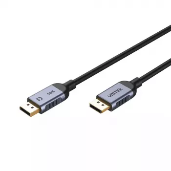 DisplayPort-Kabel Unitek C1626GY01-3M 3 m, DisplayPort 2.1 Stecker–Stecker, 80 Gbit/s, HDR, HDCP 2.2, Goldkontakte