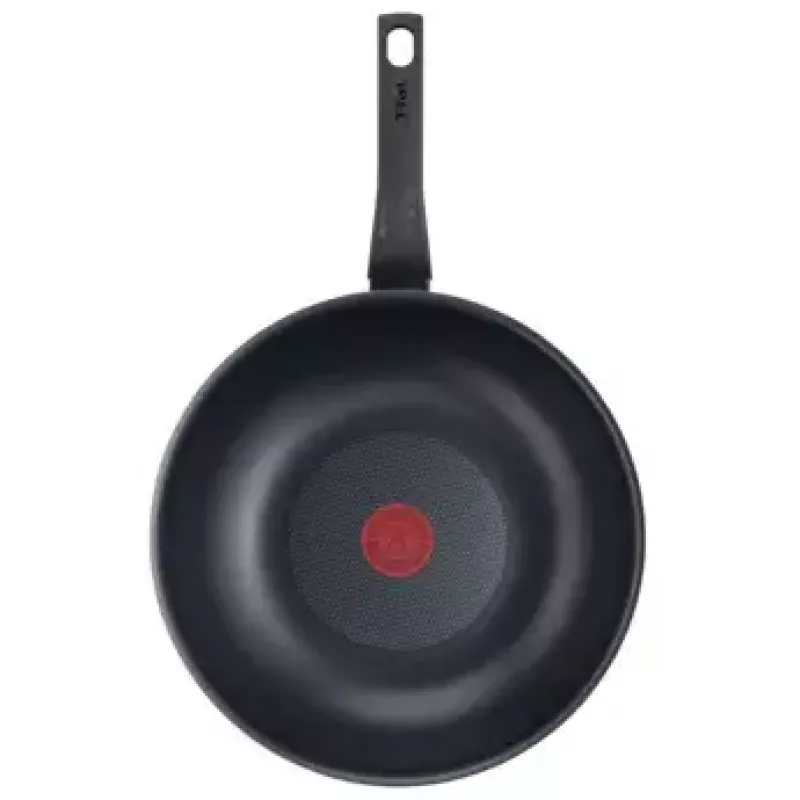 Wok/Stir-Fry Pfanne Tefal Simply Clean B5671953, 28 cm, Aluminium, Antihaft-Titanbeschichtung, Thermo-Spot