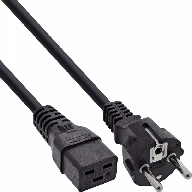 InLine Netzkabel 16 A CEE 7/7 gerade / IEC320/C19 5 m