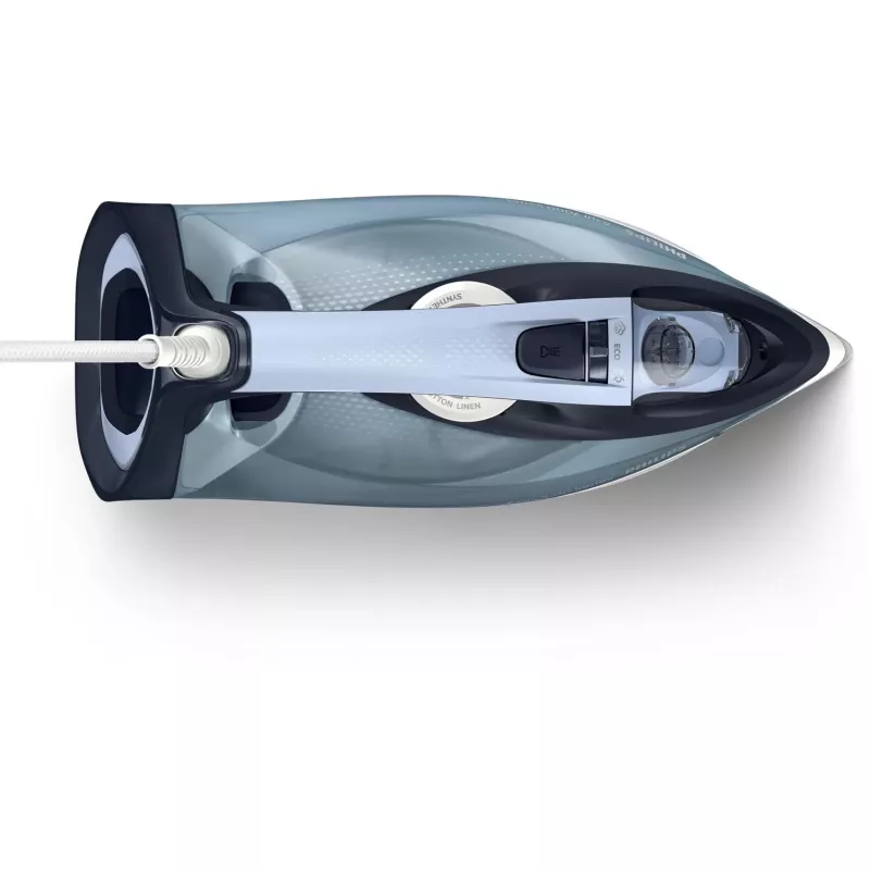 Dampfbügeleisen Philips DST7020/20 — 2800 W, SteamGlide Plus-Bügelsohle, 50 g/min Dauerdampf, 250 g/min Dampfstoß, 0,3 l Wassertank, blau