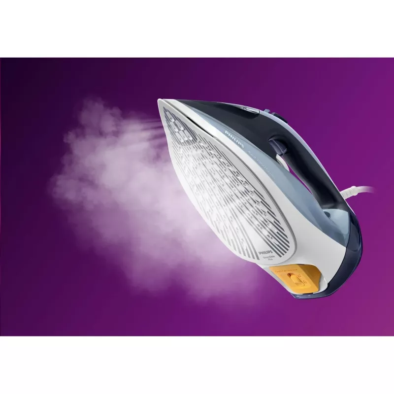 Dampfbügeleisen Philips DST7020/20 — 2800 W, SteamGlide Plus-Bügelsohle, 50 g/min Dauerdampf, 250 g/min Dampfstoß, 0,3 l Wassertank, blau