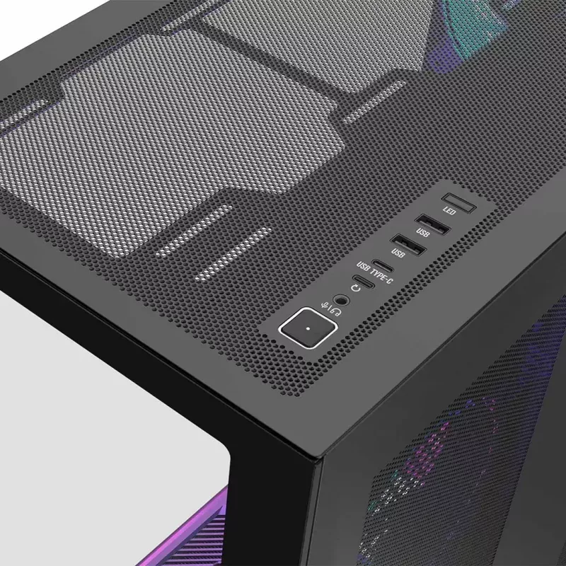 MODECOM Volcano SPACE XL ARGB Full-Tower-PC-Gehäuse — Full Tower, E-ATX-Unterstützung, gehärtetes Glas, ARGB, bis zu 440 mm GPU