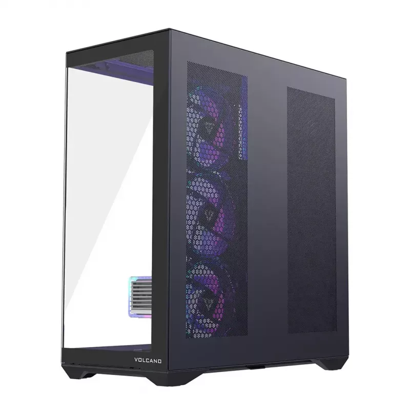MODECOM Volcano SPACE XL ARGB Full-Tower-PC-Gehäuse — Full Tower, E-ATX-Unterstützung, gehärtetes Glas, ARGB, bis zu 440 mm GPU