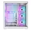 PC Full-Tower-Gehäuse MODECOM Volcano SPACE XL ARGB FULL TOWER 5F Weiß — ATX, gehärtetes Glas, ARGB, USB-C
