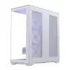 PC Full-Tower-Gehäuse MODECOM Volcano SPACE XL ARGB FULL TOWER 5F Weiß — ATX, gehärtetes Glas, ARGB, USB-C
