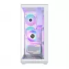 PC Full-Tower-Gehäuse MODECOM Volcano SPACE XL ARGB FULL TOWER 5F Weiß — ATX, gehärtetes Glas, ARGB, USB-C