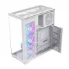 PC Full-Tower-Gehäuse MODECOM Volcano SPACE XL ARGB FULL TOWER 5F Weiß — ATX, gehärtetes Glas, ARGB, USB-C