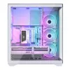 PC Full-Tower-Gehäuse MODECOM Volcano SPACE XL ARGB FULL TOWER 5F Weiß — ATX, gehärtetes Glas, ARGB, USB-C