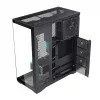 Full-Tower-PC-Gehäuse MODECOM Volcano SPACE XL NF — Schwarz, gehärtetes Glas, ARGB, unterstützt micro-ATX, bis zu 44 cm GPU, 3×3,5 Zoll/4×2,5 Zoll Schächte, USB-A 2×, USB-C 1×
