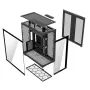 Full-Tower-PC-Gehäuse MODECOM Volcano SPACE XL NF — Schwarz, gehärtetes Glas, ARGB, unterstützt micro-ATX, bis zu 44 cm GPU, 3×3,5 Zoll/4×2,5 Zoll Schächte, USB-A 2×, USB-C 1×