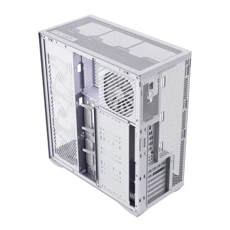 Full-Tower PC-Gehäuse MODECOM Volcano SPACE XL FULL TOWER NF Weiß — ARGB, gehärtetes Glas, 8 Erweiterungsslots, GPU bis zu 440 mm