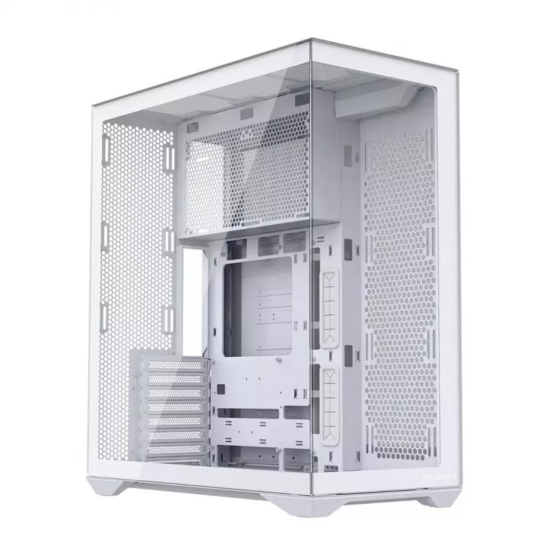 Full-Tower PC-Gehäuse MODECOM Volcano SPACE XL FULL TOWER NF Weiß — ARGB, gehärtetes Glas, 8 Erweiterungsslots, GPU bis zu 440 mm