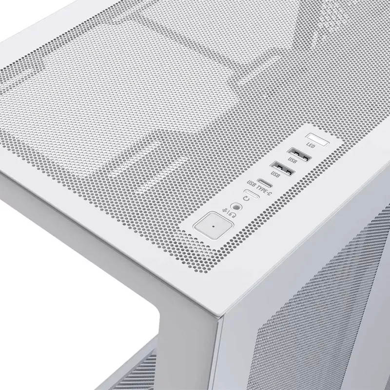 Full-Tower PC-Gehäuse MODECOM Volcano SPACE XL FULL TOWER NF Weiß — ARGB, gehärtetes Glas, 8 Erweiterungsslots, GPU bis zu 440 mm