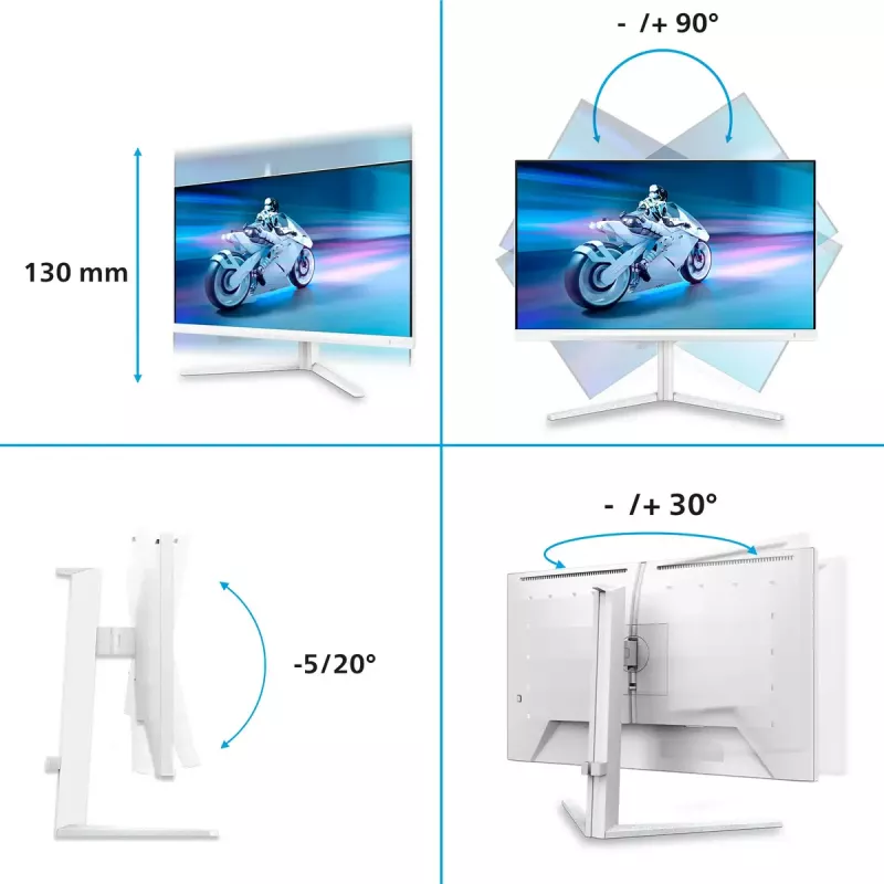 Philips Evnia 6000 27M2N6501L/00 Computer Monitor 67,3 cm (26,5 Zoll) 2560 x 1440 Pixel Quad HD QD-OLED Weiß