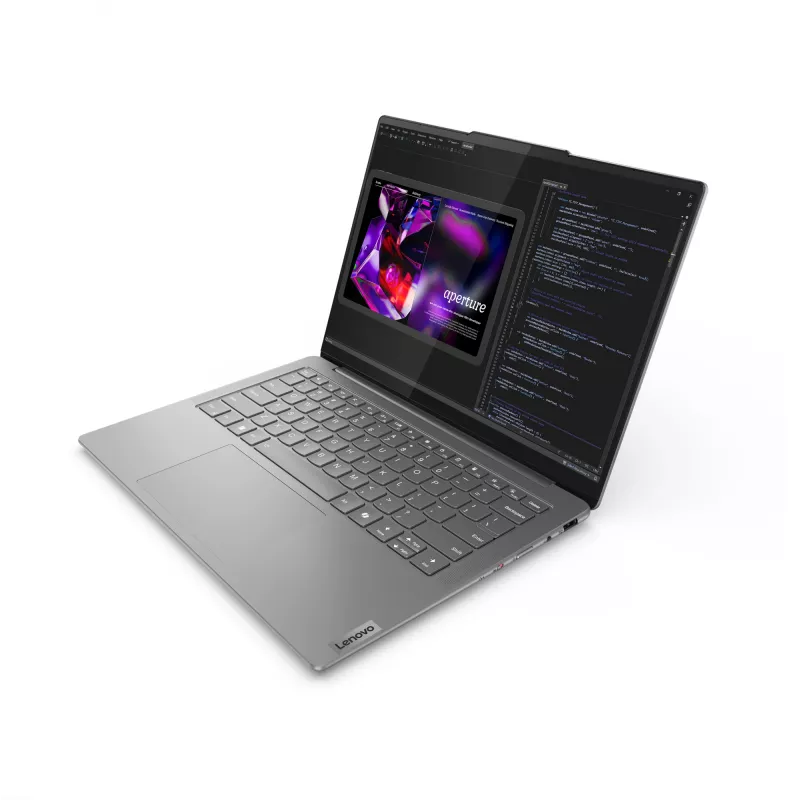 Lenovo Yoga schlank 7 14IMH9 Intel Core Ultra 5 125H Laptop 35,6 cm (14 Zoll) WUXGA 16 GB LPDDR5x-SDRAM 512 GB SSD Wi-Fi 6E (802.11ax) Windows 11 Home German Grau