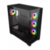 FSP M340-BA Gehäuse Midi Tower mITX, mATX, ATX Schwarz ARGB, Midi Tower, PC, Schwarz, ATX, micro ATX, Mini-ITX, Glass, SPCC, 17 cm