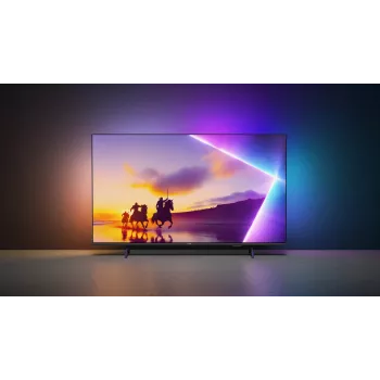 TV Philips 43PUS8450/12 43 Zoll QLED 4K Ultra HD, 3840×2160, Titan OS, Wi‑Fi, Ethernet, Schwarz