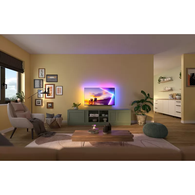 TV Philips 43PUS8450/12 43 Zoll QLED 4K Ultra HD, 3840×2160, Titan OS, Wi‑Fi, Ethernet, Schwarz