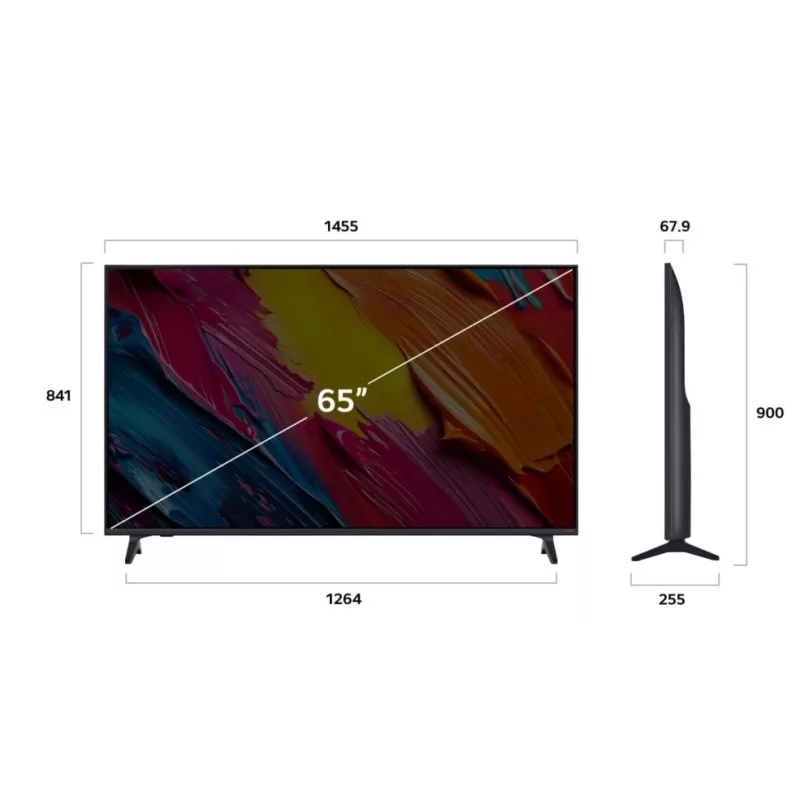 LG QNED AI 65QNED70A6A TV 165,1 cm (65 Zoll) 4K Ultra HD Smart-TV Wi-Fi Schwarz