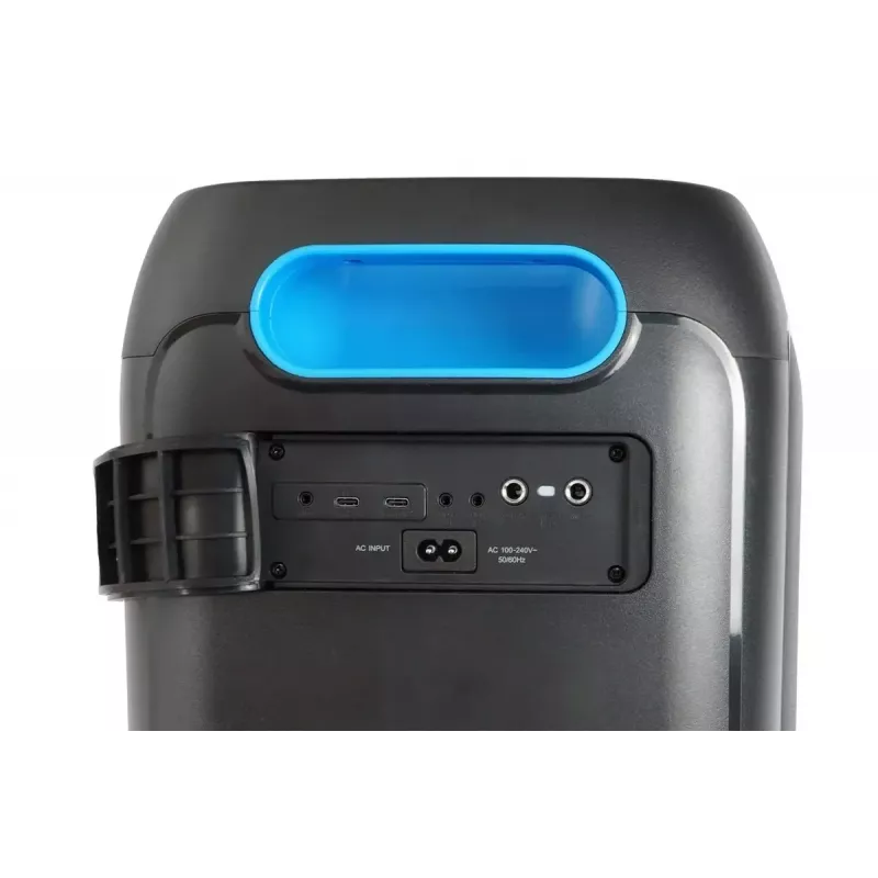 Lautsprechersystem BLAUPUNKT PB60X — 120W RMS, Bluetooth A2DP, FM, LED-Display, 7000mAh Batterie, 18h, AUX, Fernbedienung, 568×322×321 mm