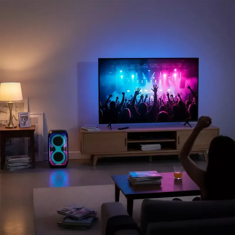 Lautsprechersystem BLAUPUNKT PB60X — 120W RMS, Bluetooth A2DP, FM, LED-Display, 7000mAh Batterie, 18h, AUX, Fernbedienung, 568×322×321 mm