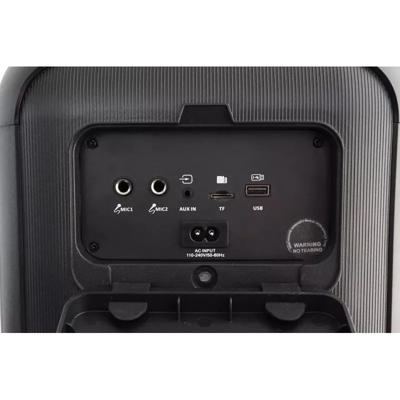 Indoor-/Outdoor-Lautsprechersystem BLAUPUNKT PB6LED — 40 W RMS, Bluetooth, FM, MicroSD, LED-Anzeige, 4500 mAh Akku