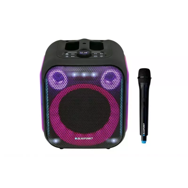 Indoor-/Outdoor-Lautsprechersystem BLAUPUNKT PB6LED — 40 W RMS, Bluetooth, FM, MicroSD, LED-Anzeige, 4500 mAh Akku