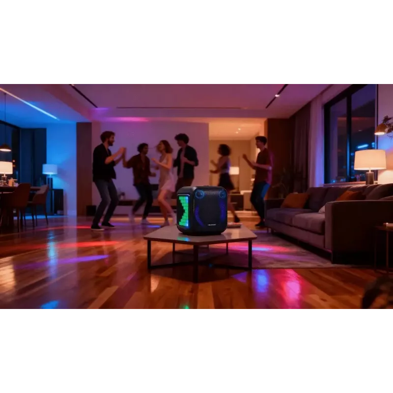 Indoor-/Outdoor-Lautsprechersystem BLAUPUNKT PB6LED — 40 W RMS, Bluetooth, FM, MicroSD, LED-Anzeige, 4500 mAh Akku