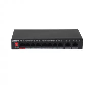 Dahua Technology PoE PFS3010-8ET-96-V2 Netzwerk-Switch Unmanaged Gigabit Ethernet (10/100/1000) Power over Ethernet (PoE) Schwarz