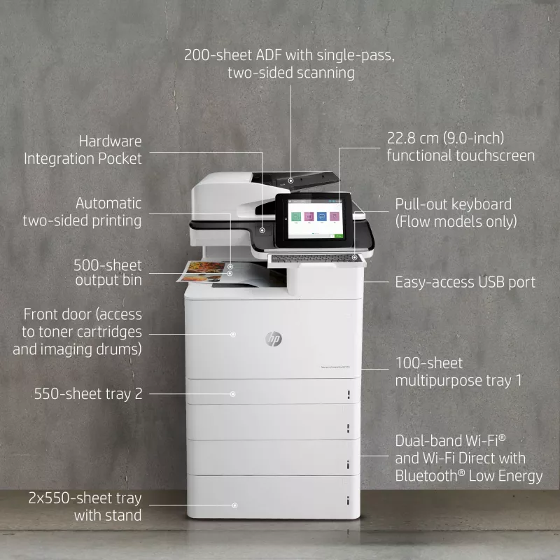 Multifunktionsgerät HP Color LaserJet Enterprise Flow MFP M776z Laserdruck Farbe