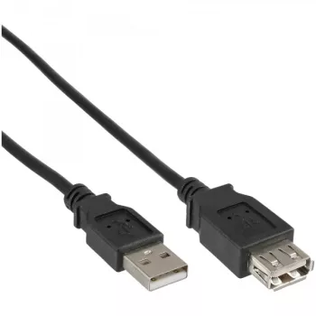 USB 2.0 Verlängerungskabel Typ A Stecker/Buchse InLine 34605B schwarz 5m