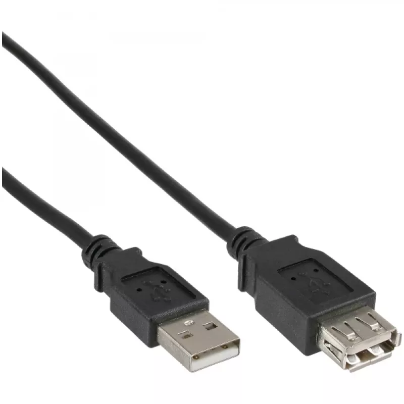 USB 2.0 Verlängerungskabel Typ A Stecker/Buchse InLine 34605B schwarz 5m